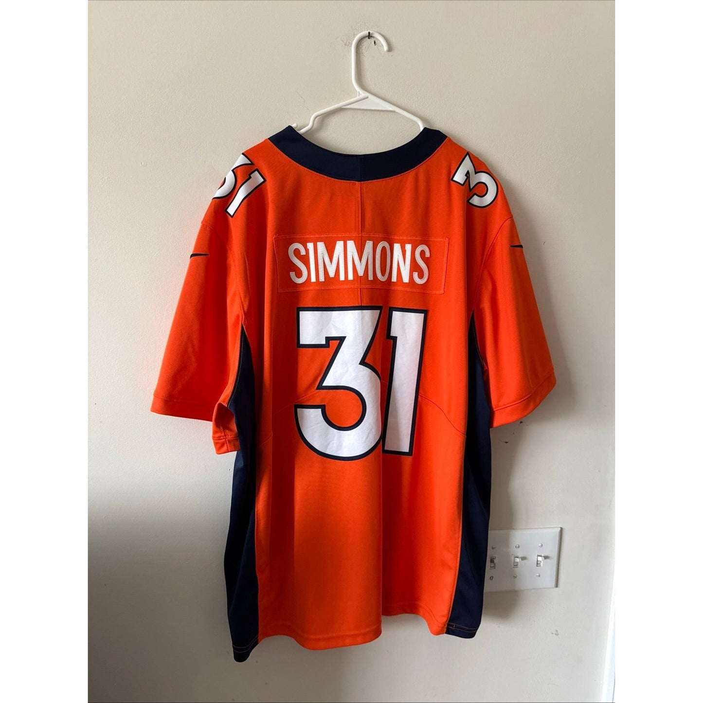 Men’s Nike Justin Simmons #31 Denver Broncos Vapor Limited Jersey Sz 3XL - RARE