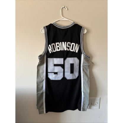 Men’s Adidas David Robinson #50 Spurs Hardwood Classics Soul Jersey Sz L +2 NWT