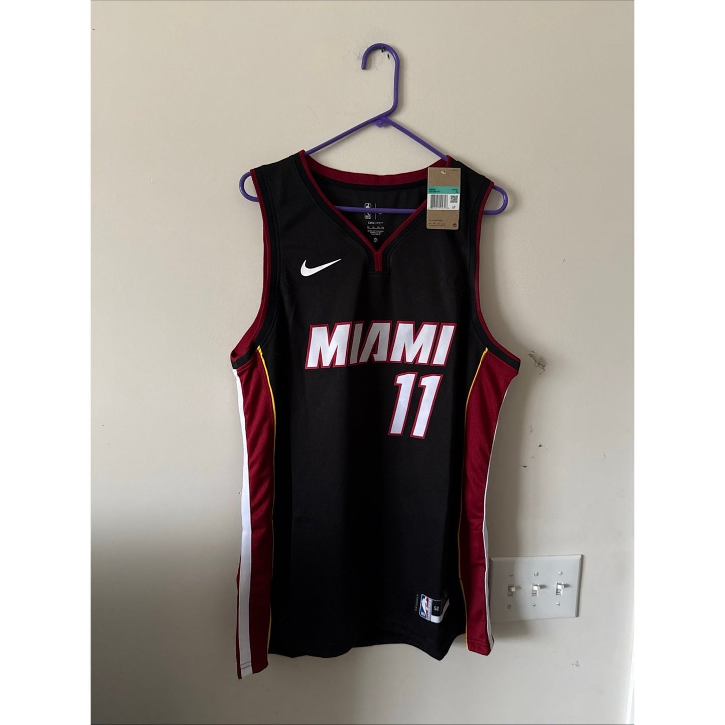 Men’s Nike Miami Heat Jaime Jaquez Jr #11 Nike Jersey Icon Edition Sz 52 - NWT