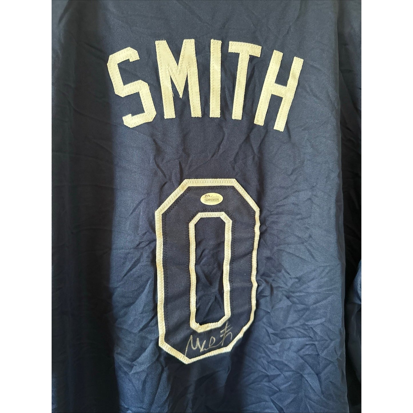 MALLEX SMITH SIGNED "M EFFECTS"  #0 RAYS JERSEY JSA WITNESS COA MARINERS BRAVES