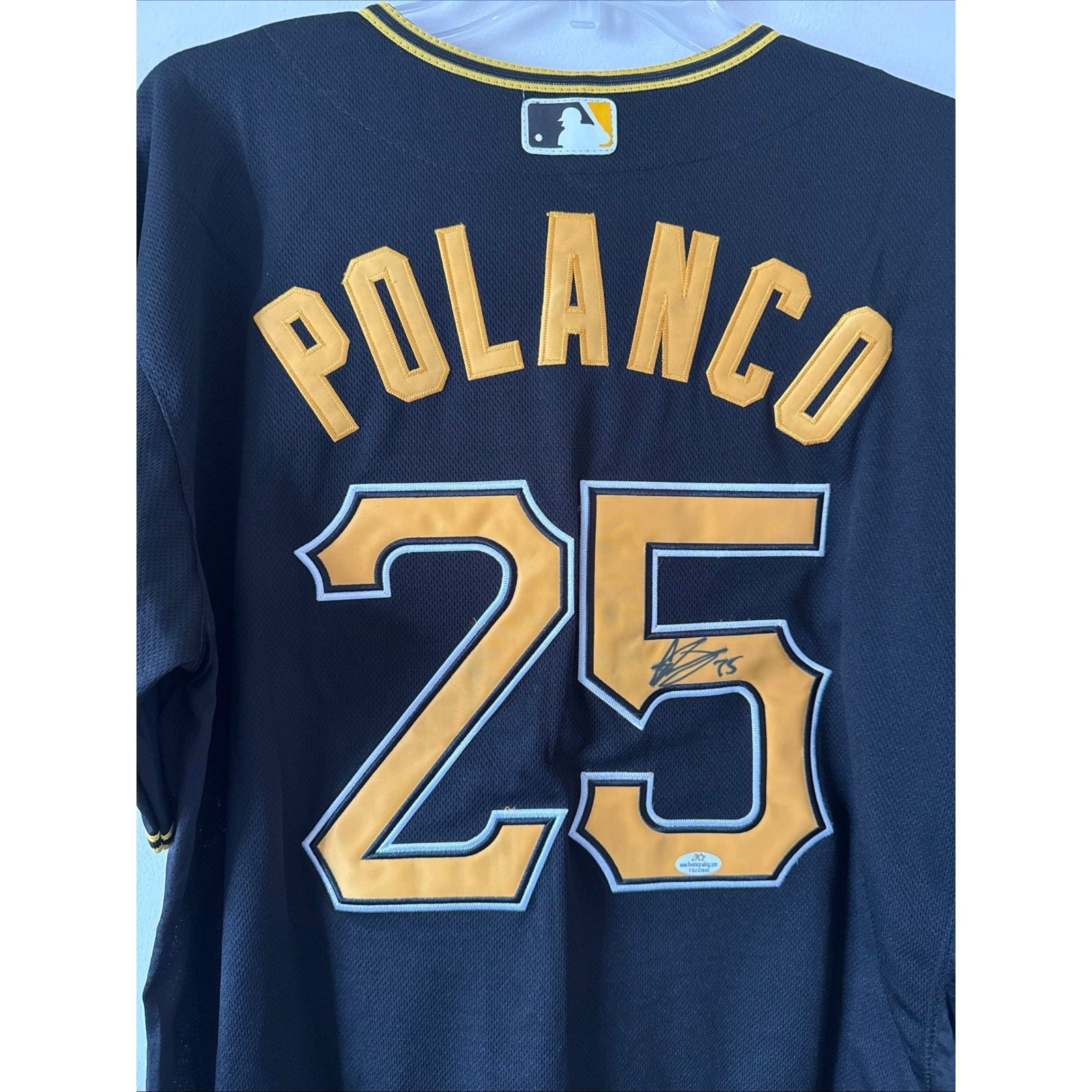 Gregory Polanco 25 Pittsburgh Pirates MLB Autographed Jersey COA Size 44 NWT - Kyle’s Football Cards
