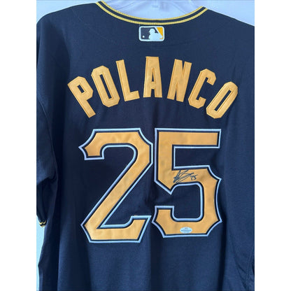 Gregory Polanco 25 Pittsburgh Pirates MLB Autographed Jersey COA Size 44 NWT - Kyle’s Football Cards