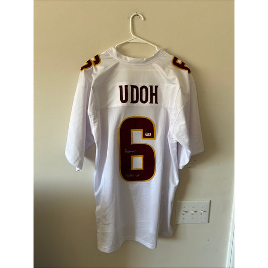Kanye Udoh Jersey Autographed Auto Arizona State Sun Devils White 6 Beckett COA - Kyle’s Football Cards