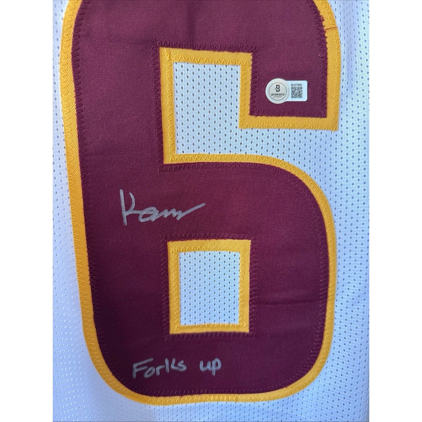 Kanye Udoh Jersey Autographed Auto Arizona State Sun Devils White 6 Beckett COA - Kyle’s Football Cards