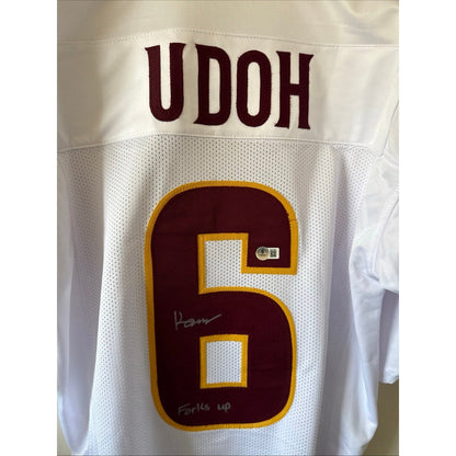 Kanye Udoh Jersey Autographed Auto Arizona State Sun Devils White 6 Beckett COA - Kyle’s Football Cards