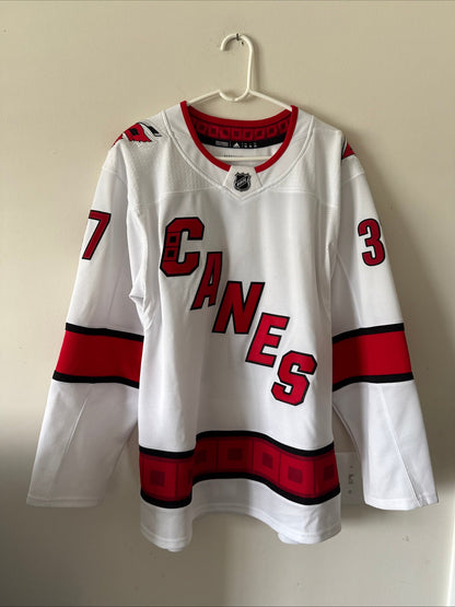 Men's adidas Andrei Svechnikov 37 Carolina Hurricanes Away Jersey Sz 52 - RARE - Kyle’s Football Cards