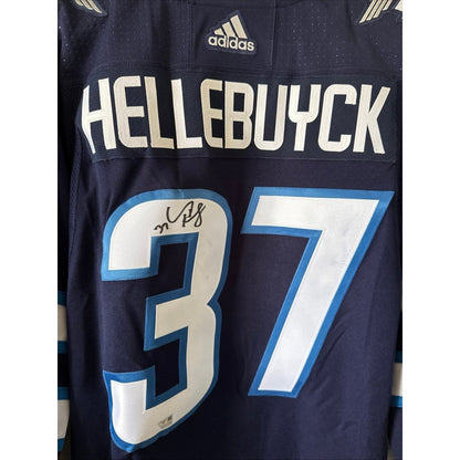 Men’s adidas Connor Hellebuyck 37 Winnipeg Jets Autographed Jersey Sz 54 - NWT - Kyle’s Football Cards