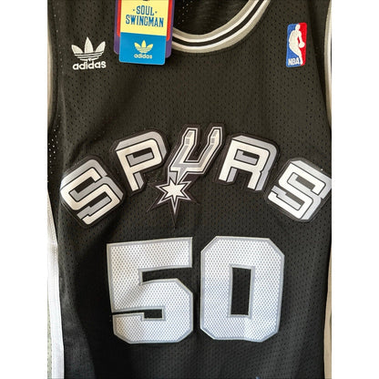 Men’s Adidas David Robinson 50 Spurs Hardwood Classics Soul Jersey Sz L +2 NWT - Kyle’s Football Cards