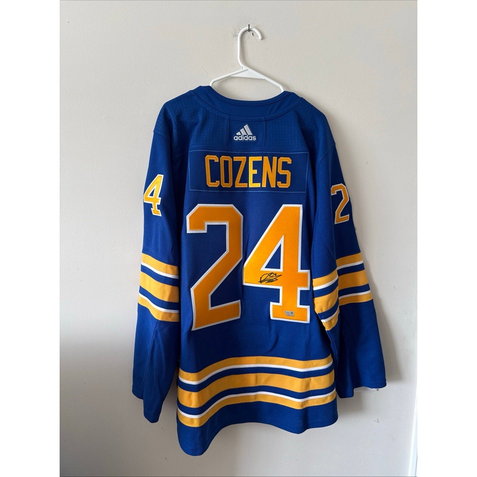 Men’s Adidas Dylan Cozens 24 Signed Buffalo Sabres Jersey Fanatics Sz 54 - NWT - Kyle’s Football Cards