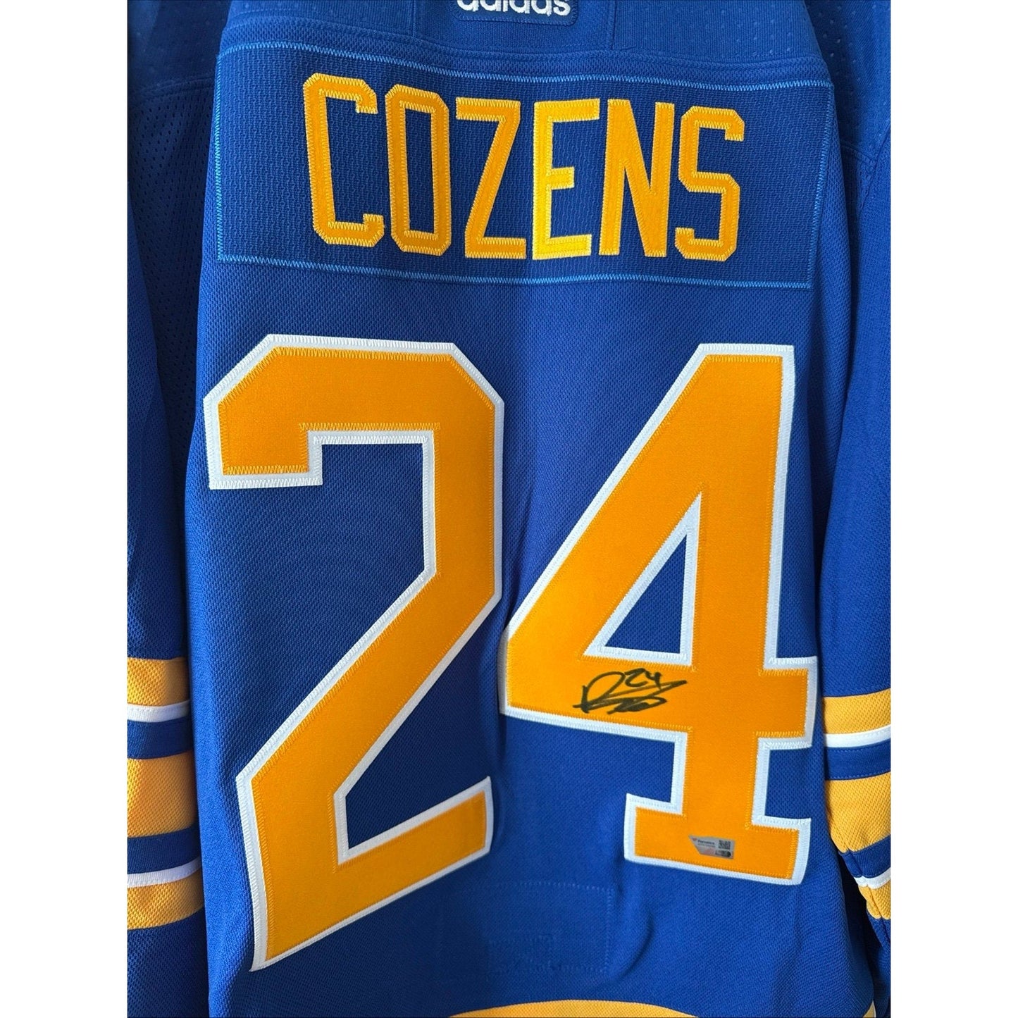 Men’s Adidas Dylan Cozens 24 Signed Buffalo Sabres Jersey Fanatics Sz 54 - NWT - Kyle’s Football Cards