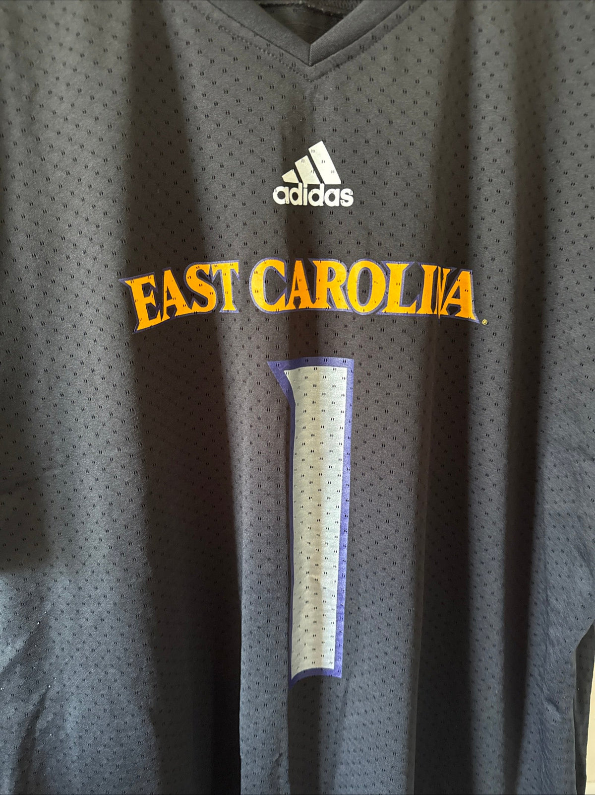 Men’s adidas East Carolina Pirates #1 NCAA Football Jersey Sz 2XL - Black RARE - Kyle’s Football Cards