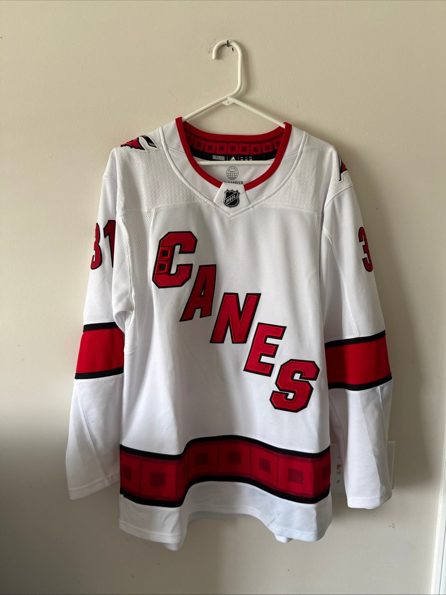 Men's adidas Frederik Andersen 31 Carolina Hurricanes Away Jersey Sz 52 - RARE - Kyle’s Football Cards