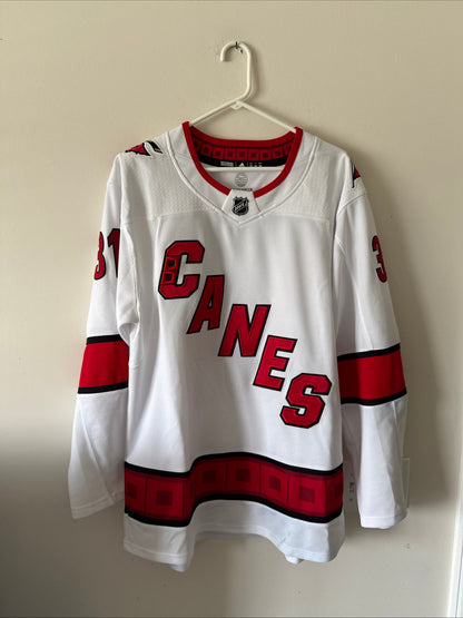 Men's adidas Frederik Andersen 31 Carolina Hurricanes Away Jersey Sz 52 - RARE - Kyle’s Football Cards