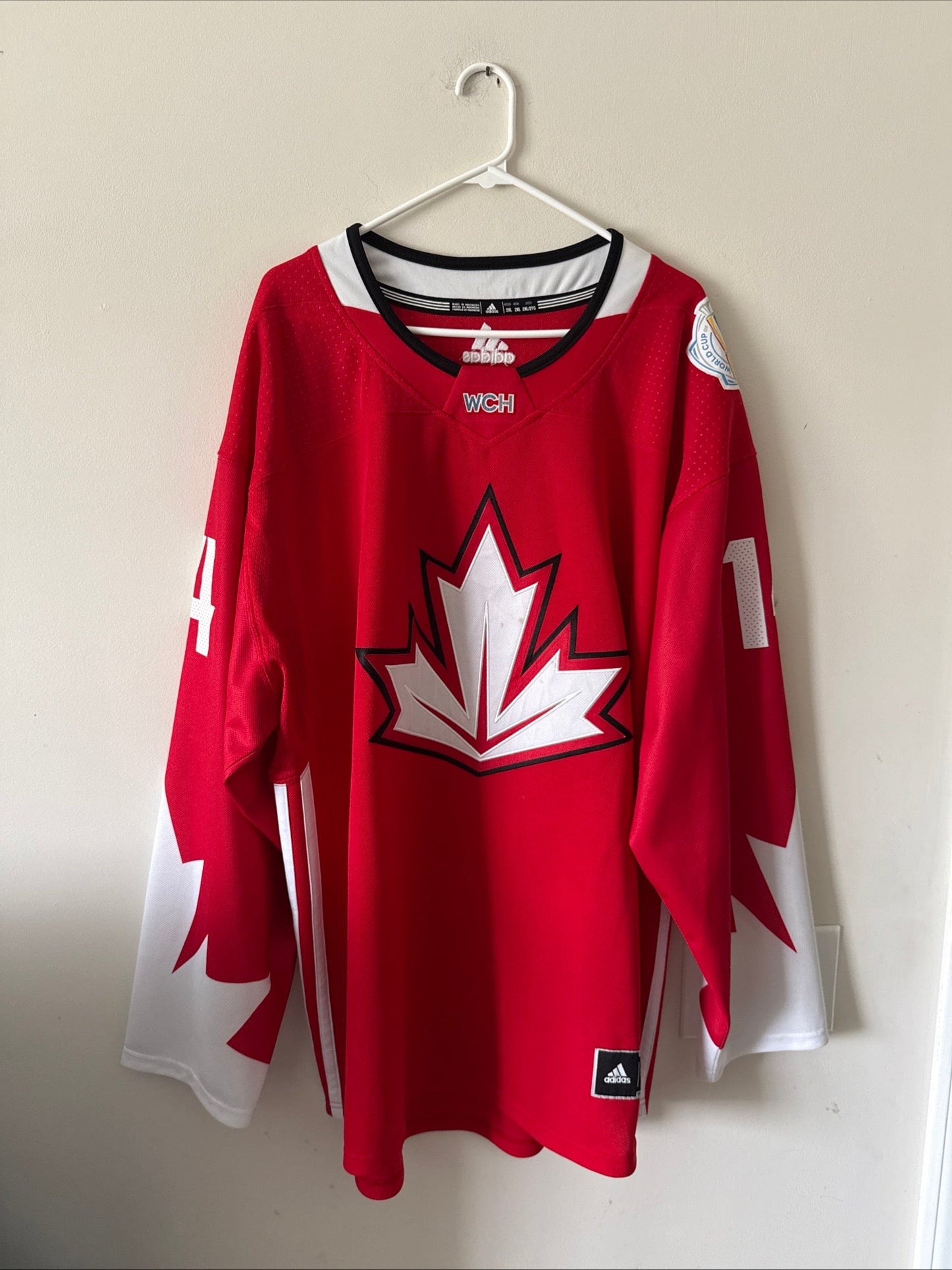 MEN’S ADIDAS JAMIE BENN 14 TEAM CANADA 2016 WORLD CUP JERSEY SZ 2XL - RED RARE - Kyle’s Football Cards
