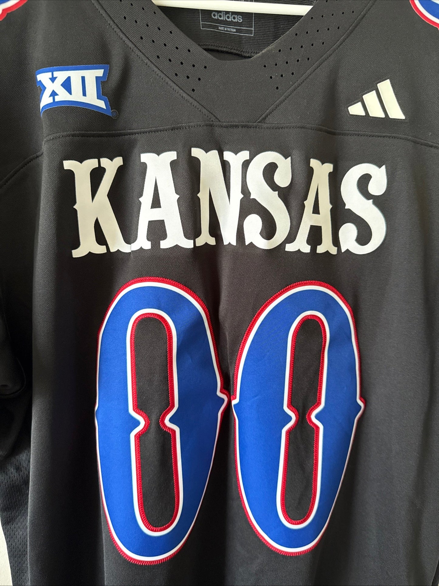 Men's adidas Kansas Jayhawks 00 Alternate Premier NCAA Jersey Sz XL - RARE - Kyle’s Football Cards