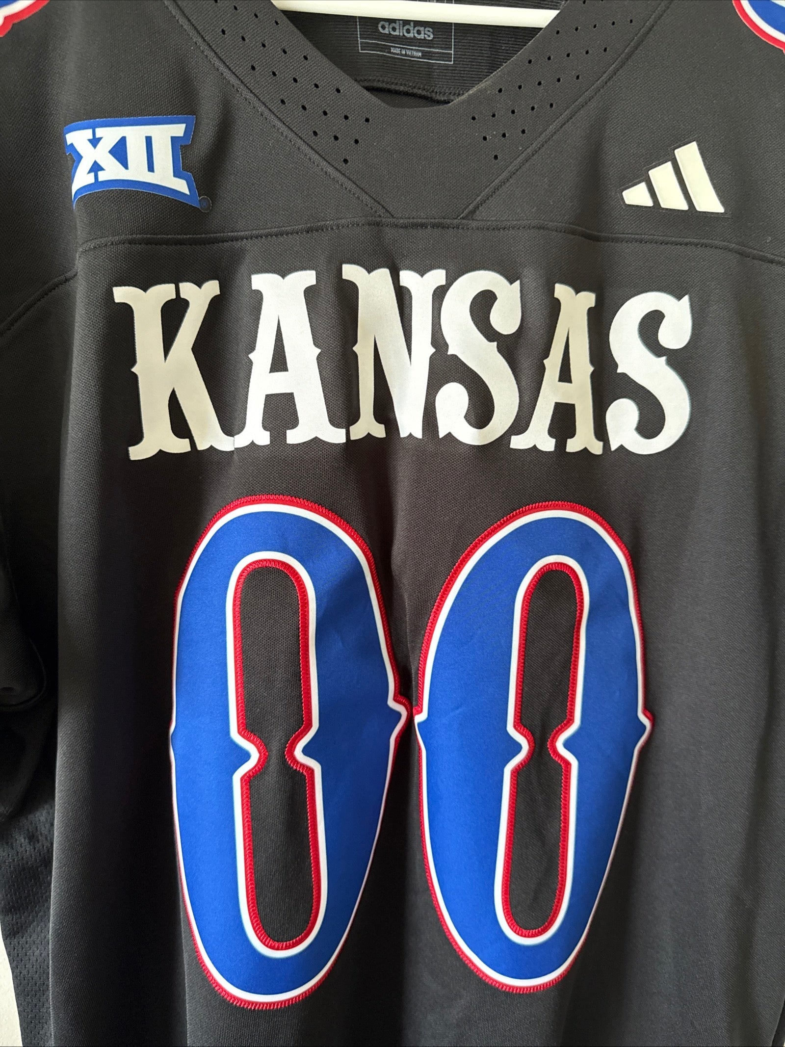 Men's adidas Kansas Jayhawks 00 Alternate Premier NCAA Jersey Sz XL - RARE - Kyle’s Football Cards