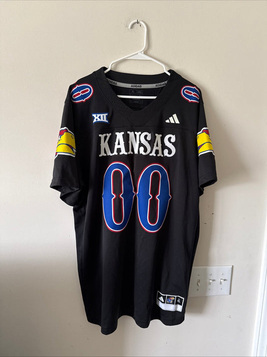 Men's adidas Kansas Jayhawks 00 Alternate Premier NCAA Jersey Sz XL - RARE - Kyle’s Football Cards