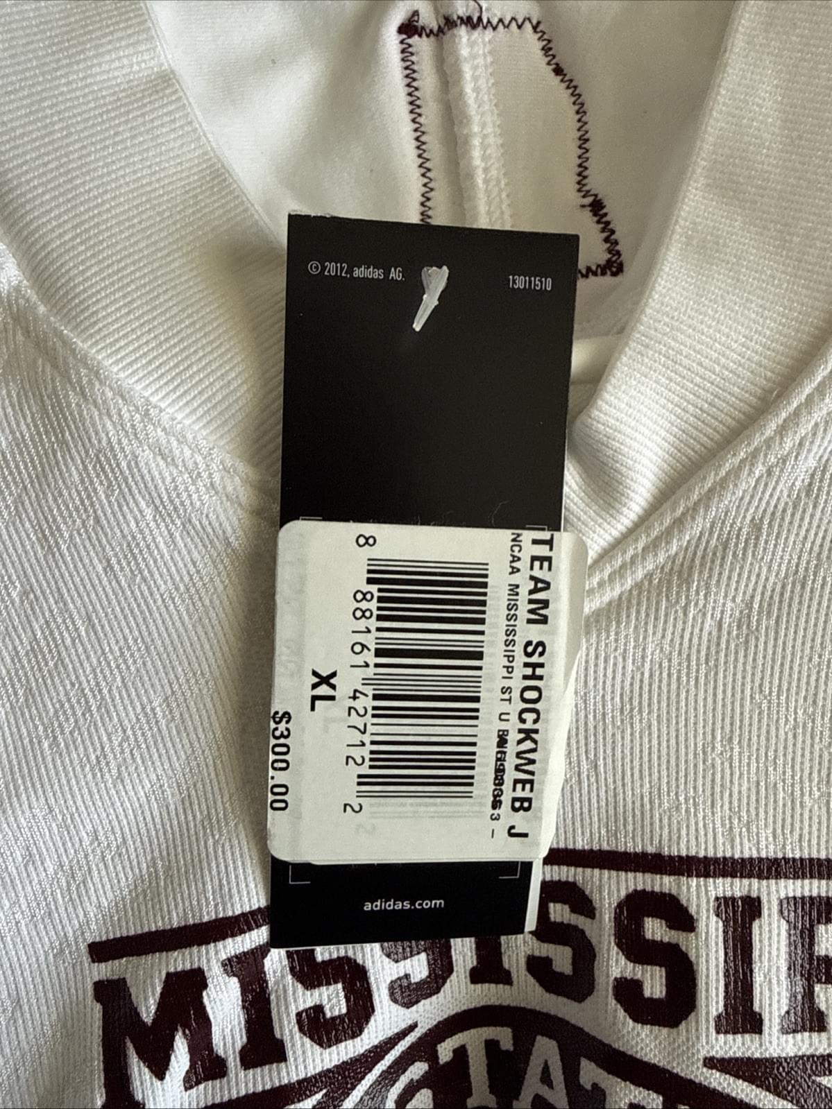 Men’s Adidas Mississipi State #15 Team Shockweb NCAA Jersey Sz XL - NWT RARE - Kyle’s Football Cards