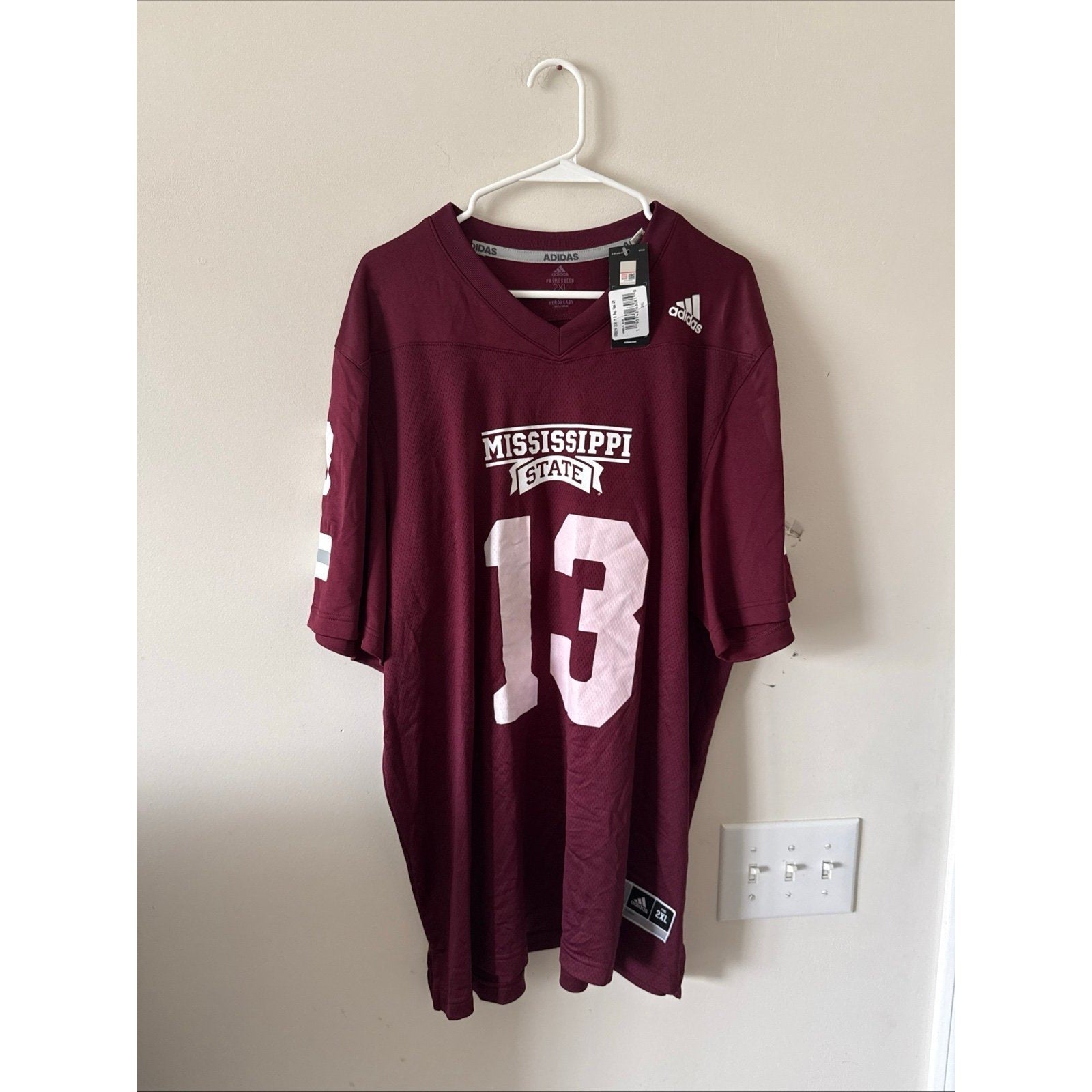 Men’s Adidas Mississippi State Bulldogs Emmanuel Forbes Jr 13 Jersey Sz 2XL NWT - Kyle’s Football Cards