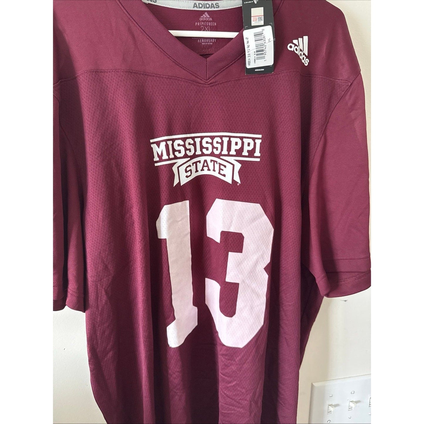 Men’s Adidas Mississippi State Bulldogs Emmanuel Forbes Jr 13 Jersey Sz 2XL NWT - Kyle’s Football Cards