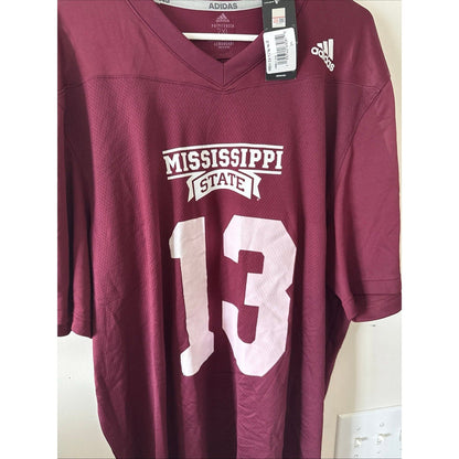 Men’s Adidas Mississippi State Bulldogs Emmanuel Forbes Jr 13 Jersey Sz 2XL NWT - Kyle’s Football Cards