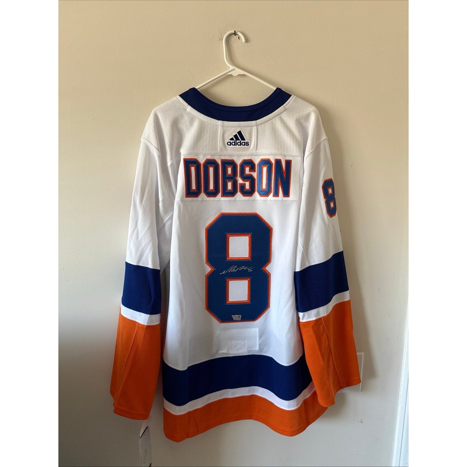 Men’s adidas Noah Dobson 8 Signed New York Islanders Jersey Sz 54 - NWT RARE - Kyle’s Football Cards
