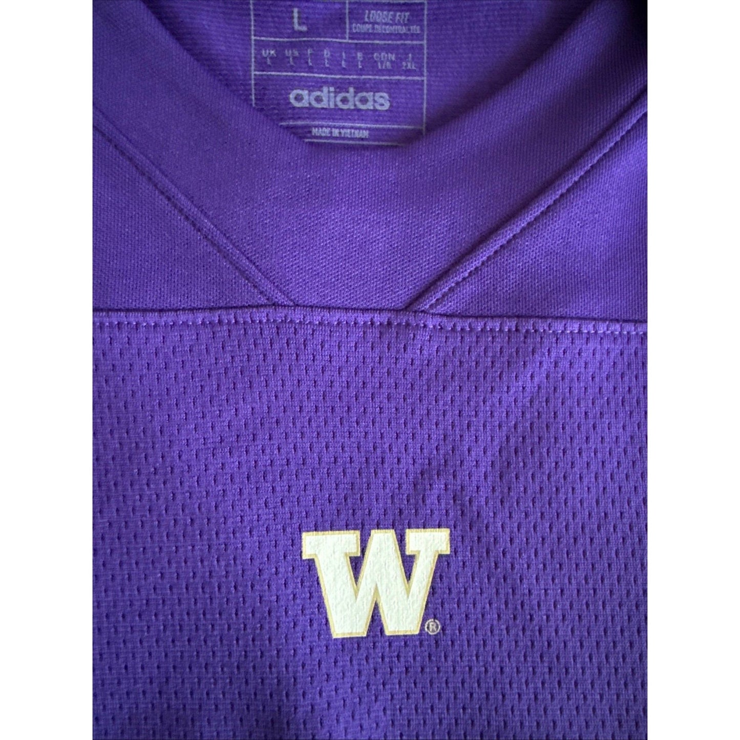 Men’s Adidas Primegreen Sam Finnegan 37 Washington Huskies Jersey Sz L - NWT - Kyle’s Football Cards
