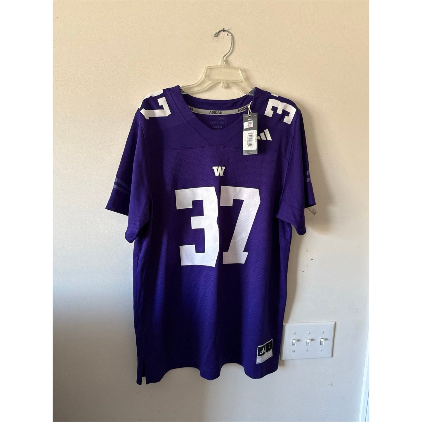 Men’s Adidas Primegreen Sam Finnegan 37 Washington Huskies Jersey Sz L - NWT - Kyle’s Football Cards