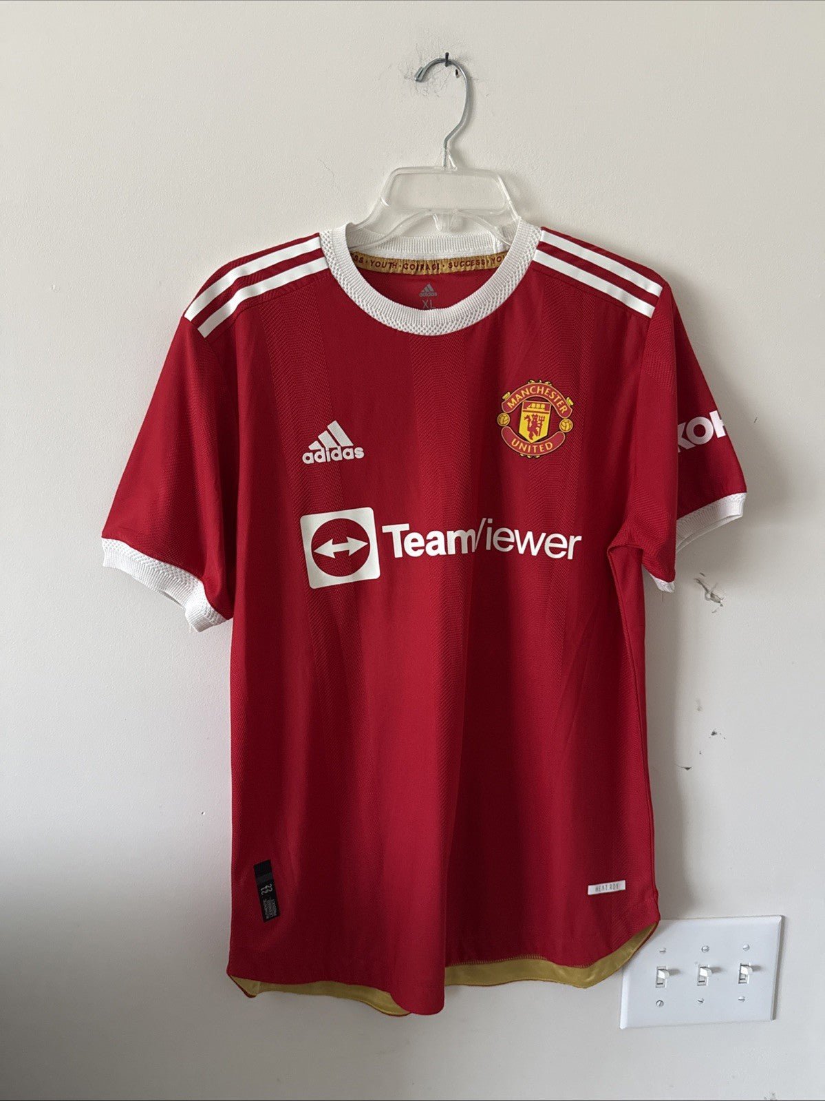MEN’S ADIDAS SANCHO 7 MANCHESTER UNITED AUTHENTIC 2021/22 HOME JERSEY SZ XL - Kyle’s Football Cards