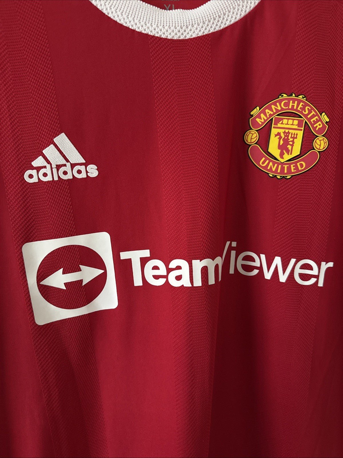 MEN’S ADIDAS SANCHO 7 MANCHESTER UNITED AUTHENTIC 2021/22 HOME JERSEY SZ XL - Kyle’s Football Cards