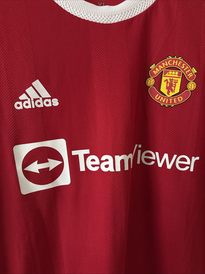MEN’S ADIDAS SANCHO 7 MANCHESTER UNITED AUTHENTIC 2021/22 HOME JERSEY SZ XL - Kyle’s Football Cards