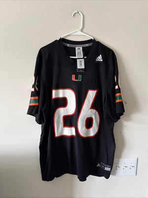 Men's adidas Sean Taylor #26 Miami Hurricanes NCAA Jersey Sz XL - NWT RARE