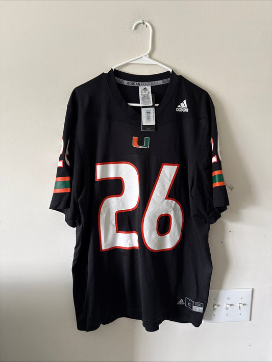 Men's adidas Sean Taylor 26 Miami Hurricanes NCAA Jersey Sz XL - NWT RARE - Kyle’s Football Cards