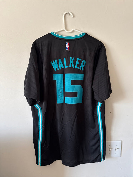 Men’s adidas Signed Kemba Walker 15 Hornets Rev30 Sleeved Jersey Sz XL - NWT - Kyle’s Football Cards