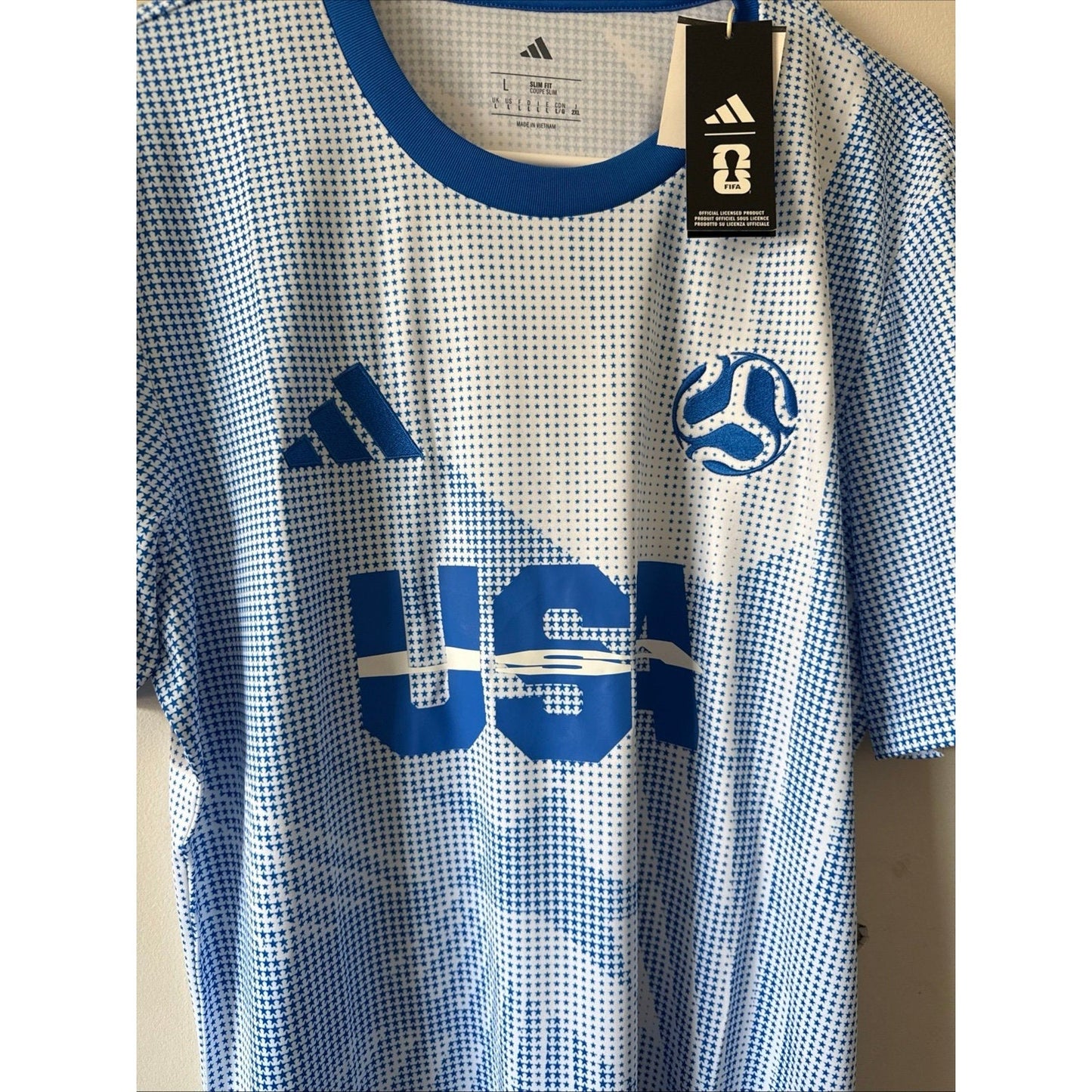 Men’s adidas Team USA 2026 World Cup Soccer Jersey Sz L - Blue NWT RARE - Kyle’s Football Cards