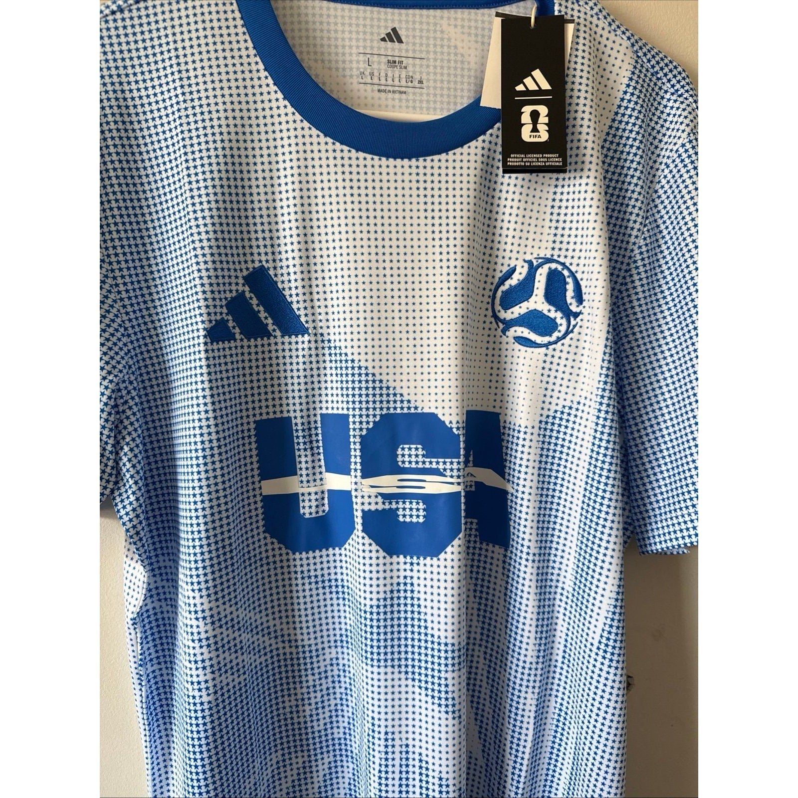 Men’s adidas Team USA 2026 World Cup Soccer Jersey Sz L - Blue NWT RARE - Kyle’s Football Cards
