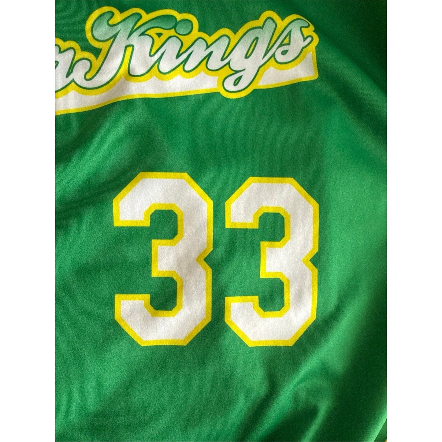 Men’s Boombah Clinton LumberKings 33 Baseball Jersey Sz XL - Green RARE - Kyle’s Football Cards