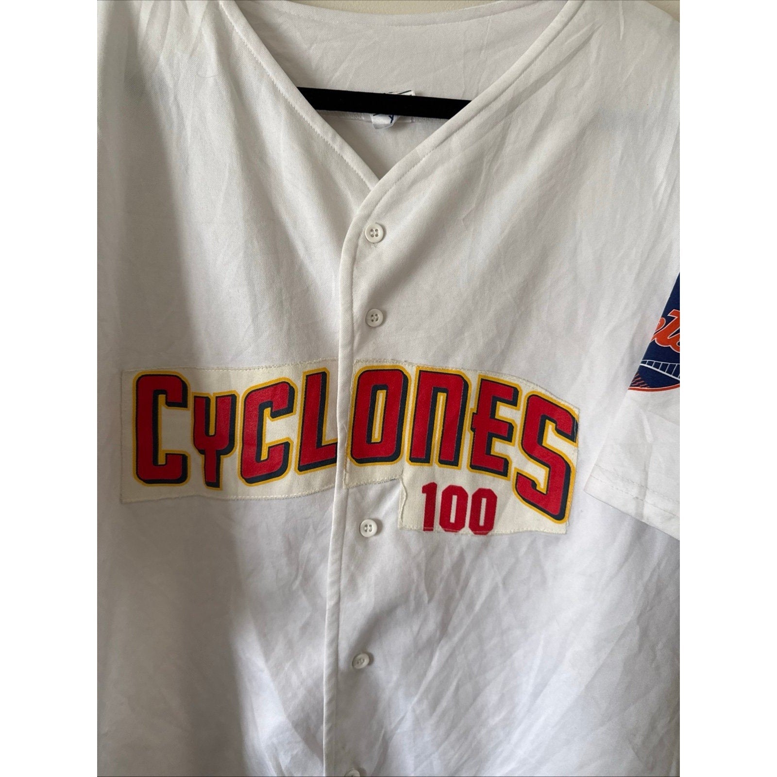 Men’s Brooklyn Cyclones 2007 Gargiulo’s Italian 100th Anniv. White Jersey Sz XL - Kyle’s Football Cards