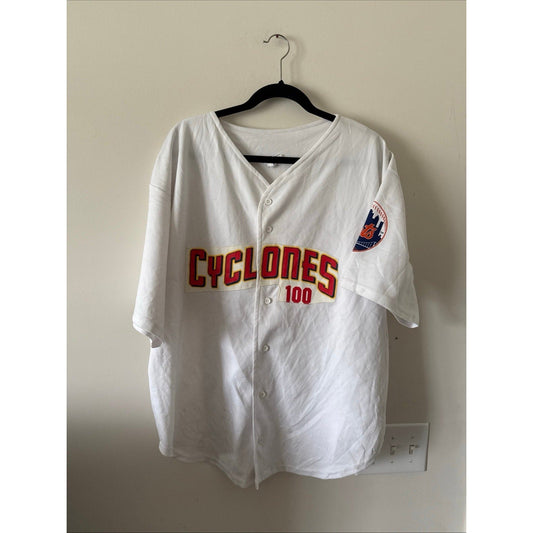 Men’s Brooklyn Cyclones 2007 Gargiulo’s Italian 100th Anniv. White Jersey Sz XL - Kyle’s Football Cards