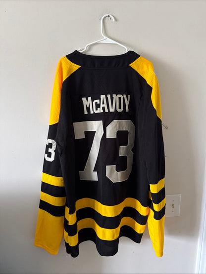 MEN’S CHARLIE McAVOY 73 BOSTON BRUINS 2023 WINTER CLASSIC JERSEY SZ 2XL - RARE - Kyle’s Football Cards