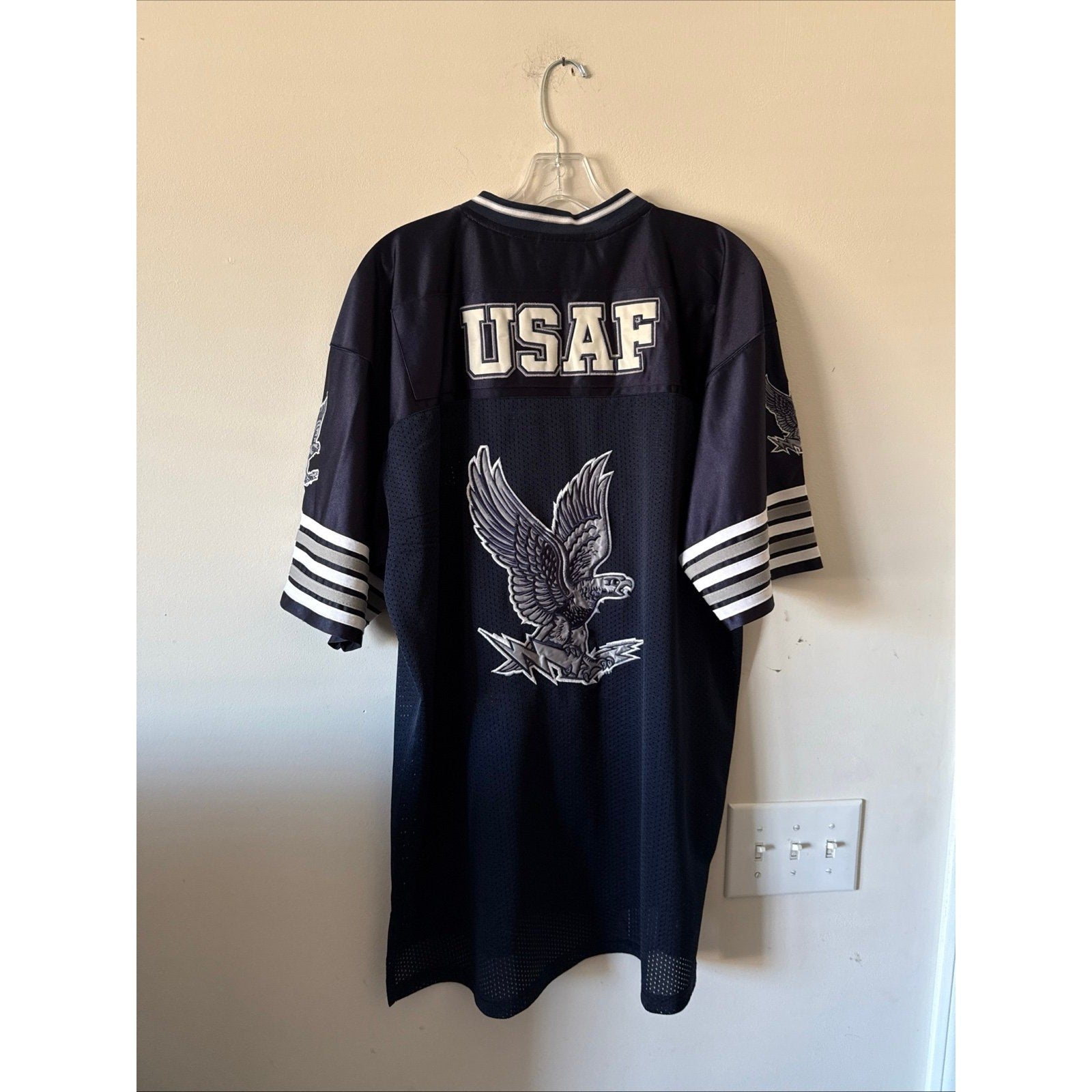 Men’s Colosseum Athletics Air Force USAF Eagle Protect & Serve Jersey Sz L - NWT - Kyle’s Football Cards