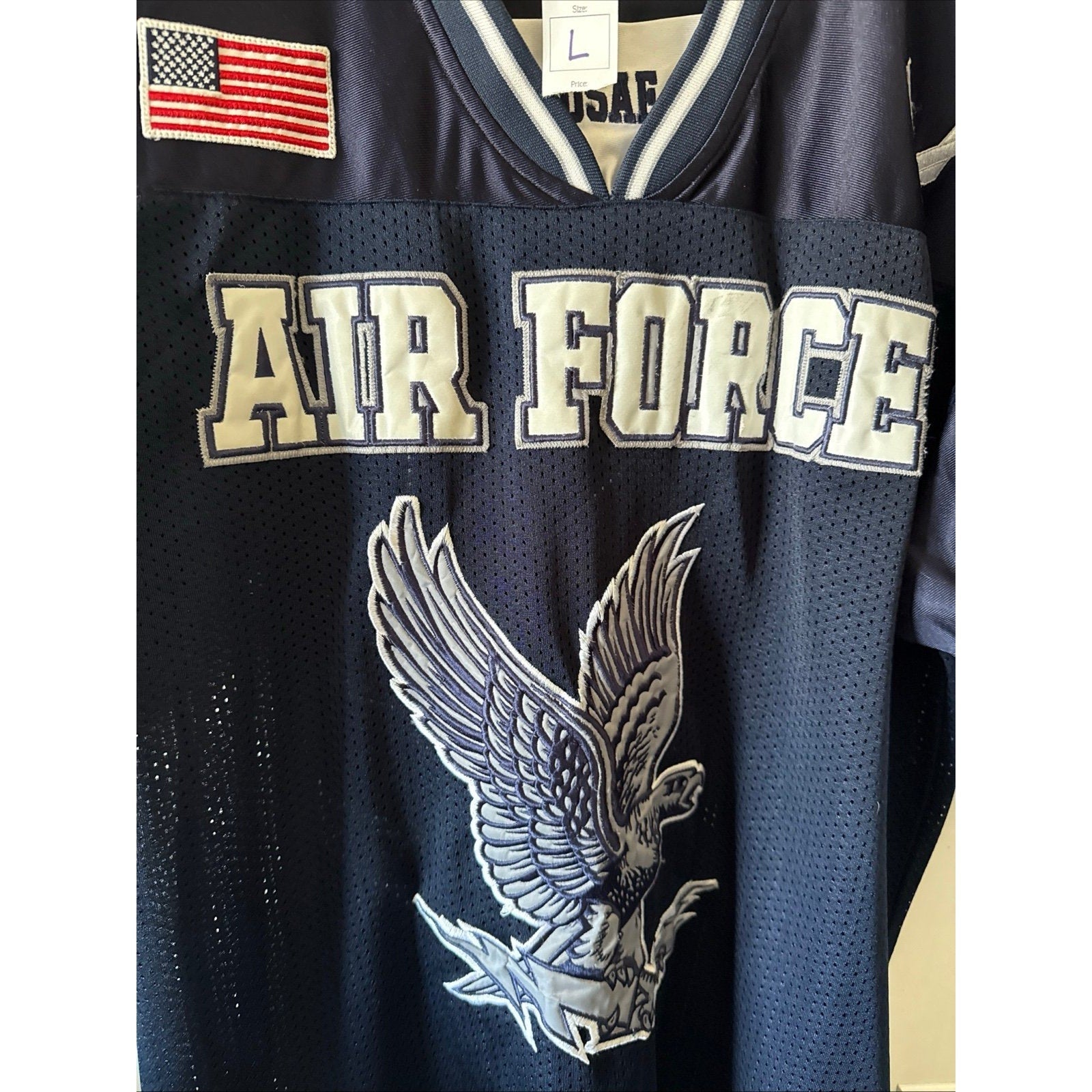 Men’s Colosseum Athletics Air Force USAF Eagle Protect & Serve Jersey Sz L - NWT - Kyle’s Football Cards