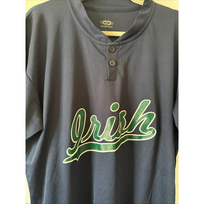 Men’s Easton Vintage Notre Dame Fighting Irish 37 Blue Baseball Jersey Sz L - Kyle’s Football Cards