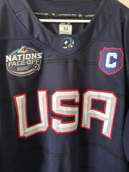 Men’s Fanatics Auston Matthews #34 Team USA 4 Nations Faceoff Jersey Sz 52 RARE - Kyle’s Football Cards