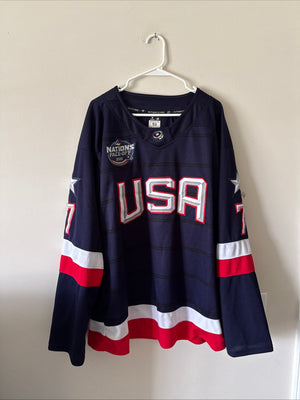 Men’s Fanatics Brady Tkachuk #7 Team USA 4 Nations Face-Off Jersey Sz 52 RARE