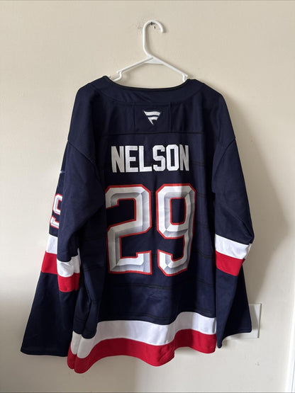Men’s Fanatics Brock Nelson #29 Team USA 4 Nations Faceoff Jersey Sz 50 RARE - Kyle’s Football Cards