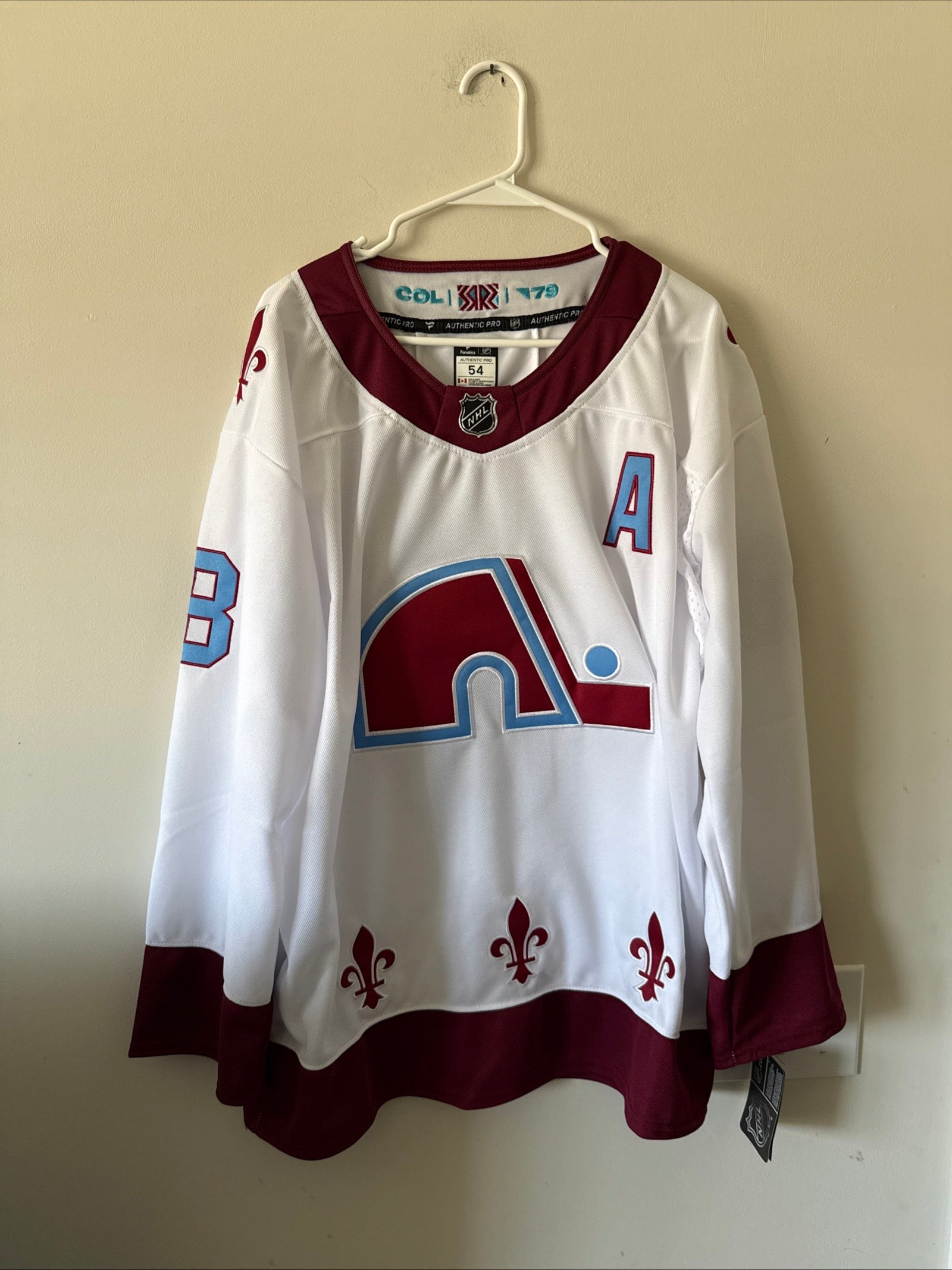 Men’s Fanatics Cale Makar 8 Quebec Nordiques Reverse Retro Jersey Sz 54 - RARE - Kyle’s Football Cards