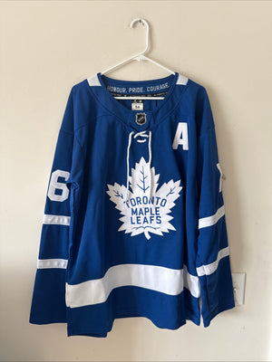 Men’s Fanatics Mitch Marner #16 Toronto Maple Leafs NHL Jersey Sz 54 - Blue RARE