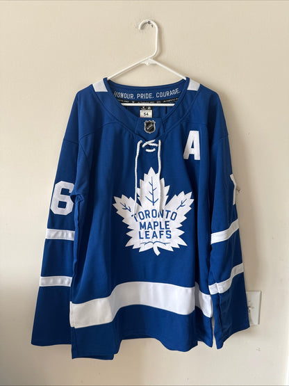 Men’s Fanatics Mitch Marner 16 Toronto Maple Leafs NHL Jersey Sz 54 - Blue RARE - Kyle’s Football Cards