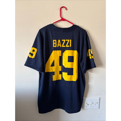 Men’s Jordan Adam Bazzi 49 Michigan Wolverines Football Jersey Sz L - Blue RARE - Kyle’s Football Cards